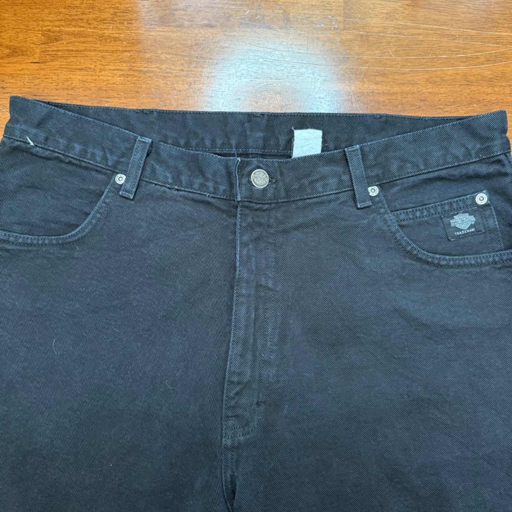 Harley Davidson Relaxed Jeans Mens 36x32 Black Vintage Made in USA 100% Cotton - Picture 4 of 12